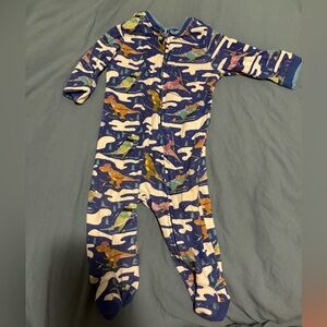 Dinosaur Print Kids Pajamas - Blue
